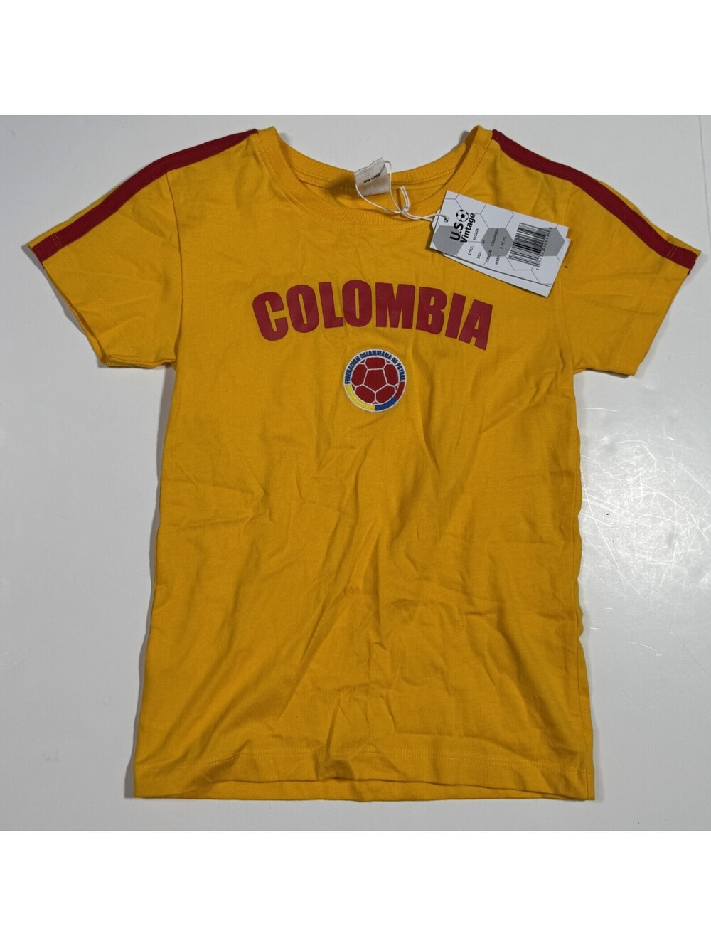 Columbia National Football Team T Shirt Embroidered Crest Patch Youth M NWT